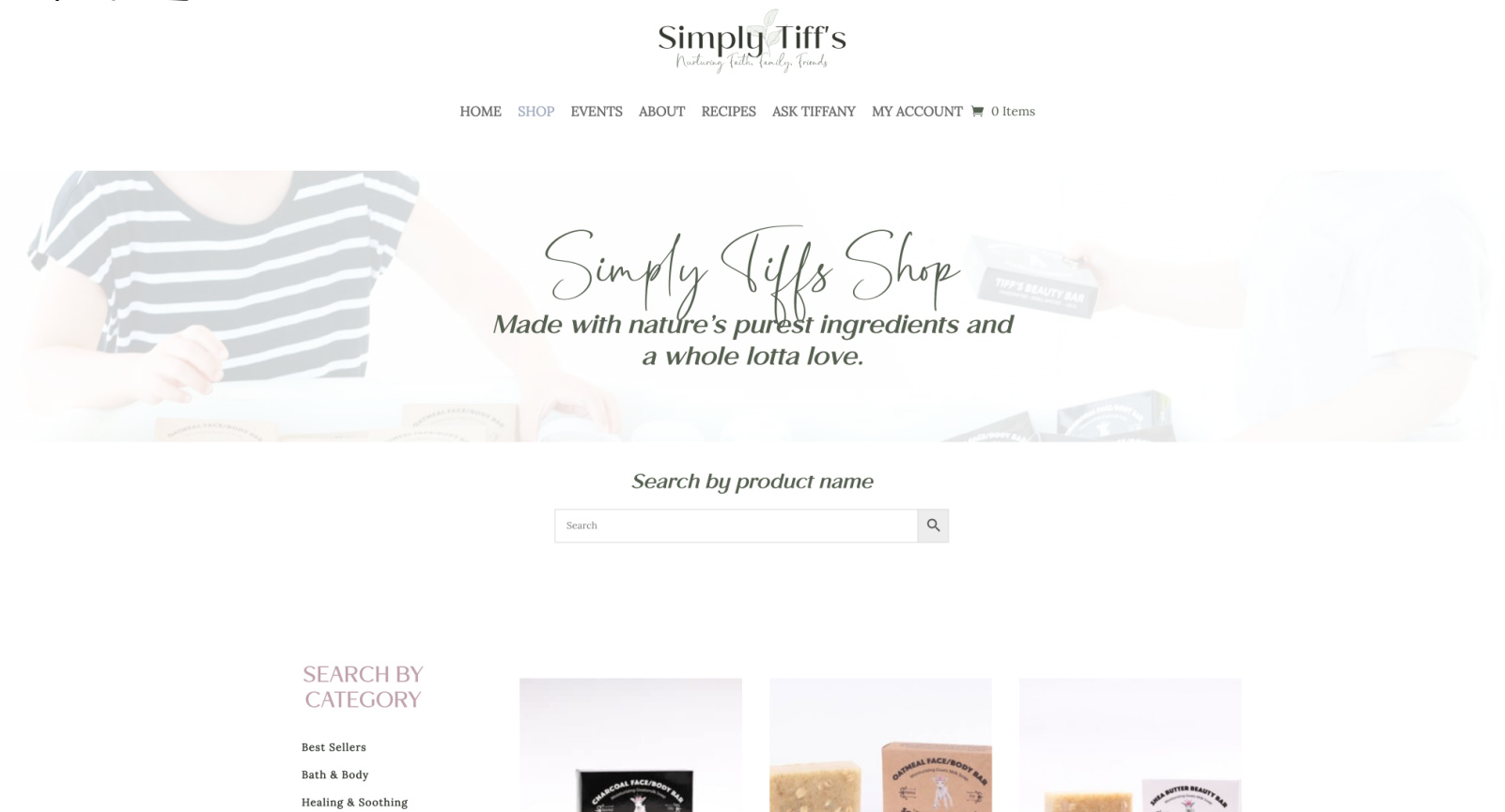 Simply Tiffs website