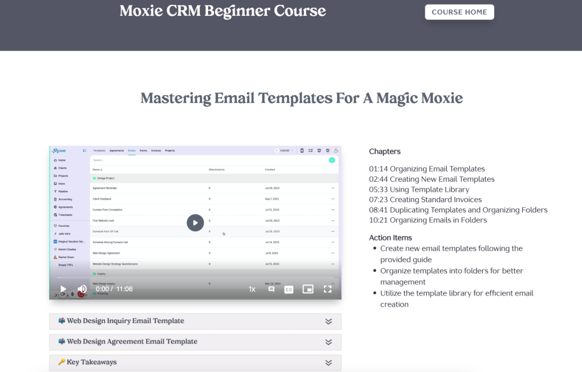 mastering email templates for a magic moxie