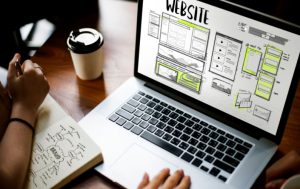 website development layout sketch drawing