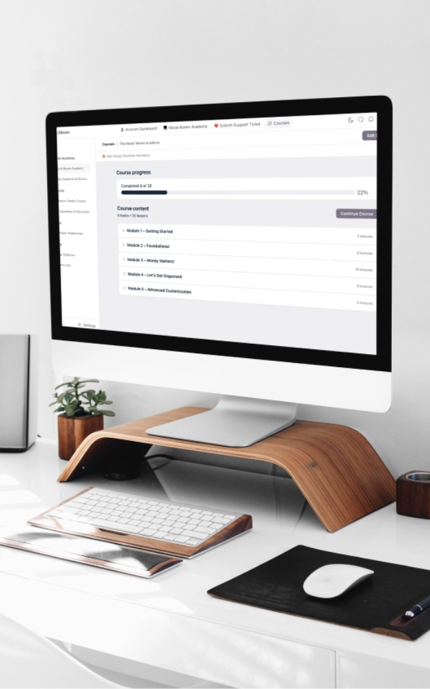 introducing the moxie maven academy course mockup